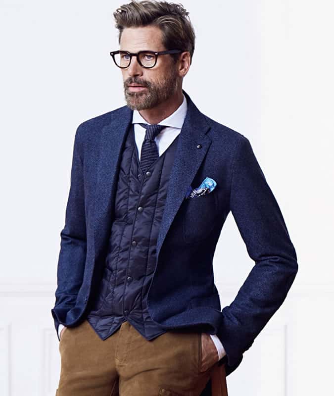 Technical Gilet Layered Under A Blazer