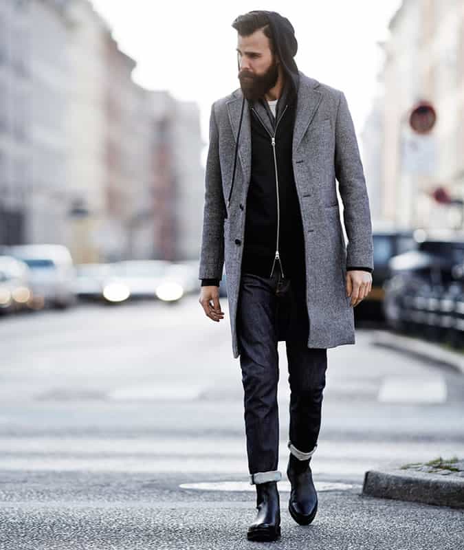 Men's Selvedge Raw Jeans Streetwear Outfit Inspiration