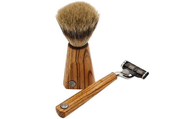 Czech & Speake Zebrano Wood Shave Set