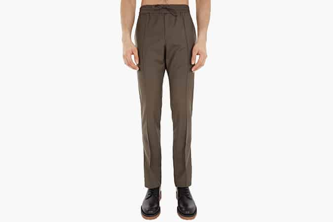 Valentino charcoal wool-blend trousers