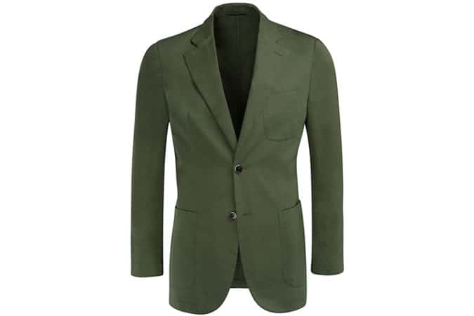 Suit Supply Copenhagen Green Plain Blazer