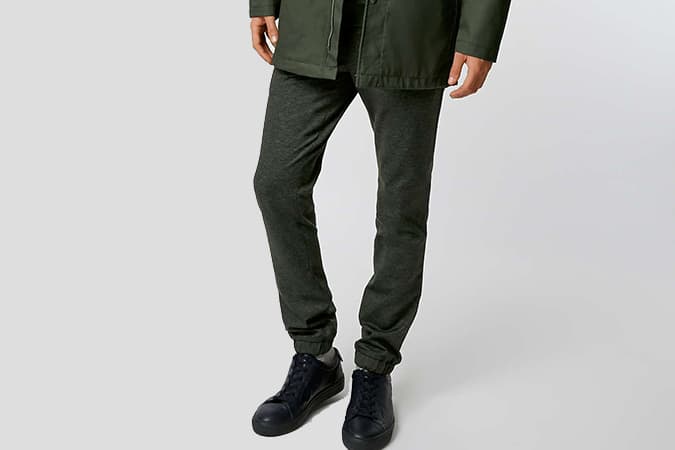 Topman Khaki Smart Joggers