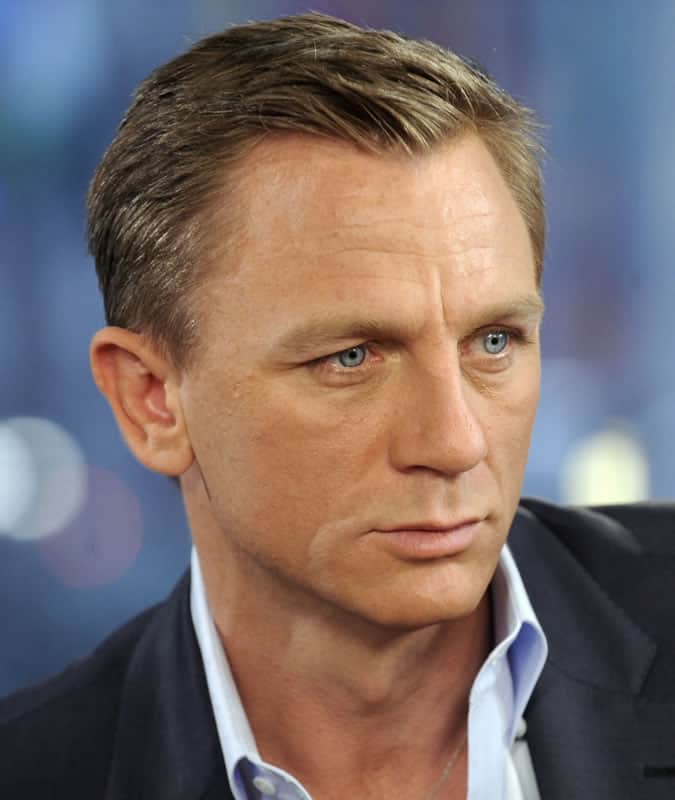 Daniel Craig Side Sweep Hairstyle