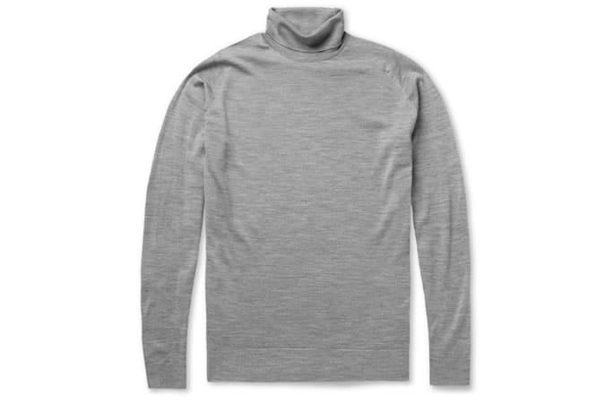 John Smedley Belvoir Rollneck Merino Wool Sweater