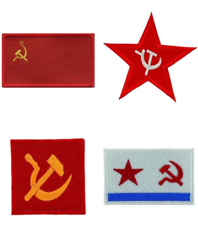 Soviet flag patches