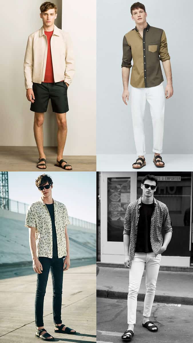 Men's Leather Sandals Outfit Inspiration Lookbook