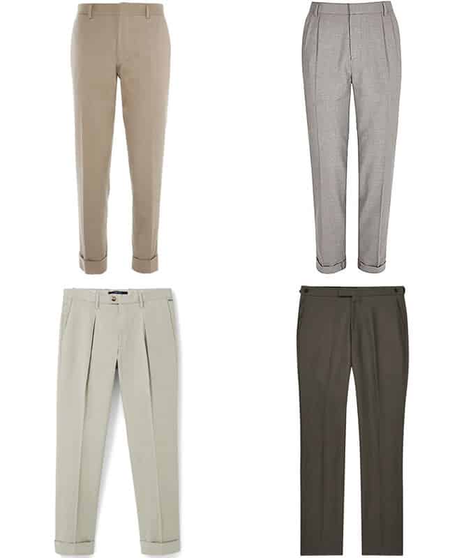 Men's Lightweight Cotton Slim-Fit Trousers