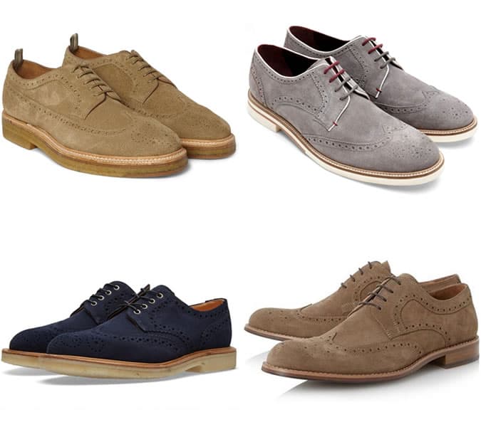 Men's Suede Brogues