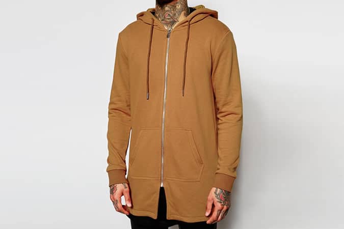 Sixth June Longline Zip Up Hoodie