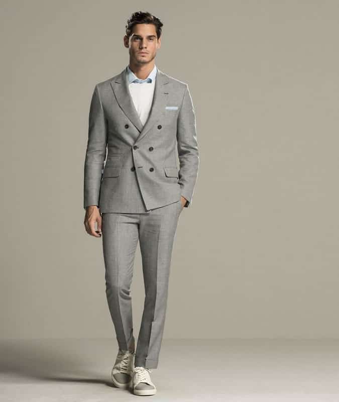 Show Off Your Sneakers When Wearing A Suit