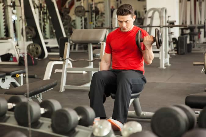 Seated Dumbbell Curl