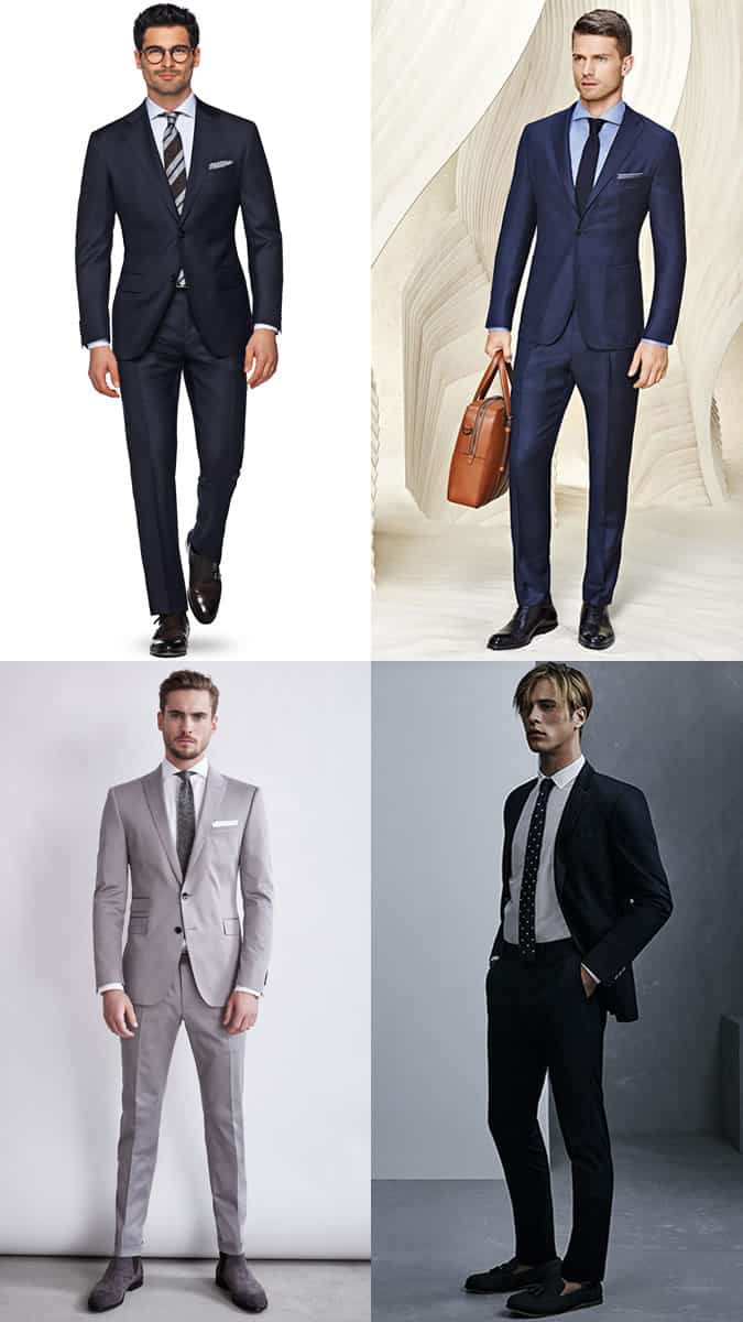 Men's Slim and Skinny Suits Outfit Inspiration Lookbook