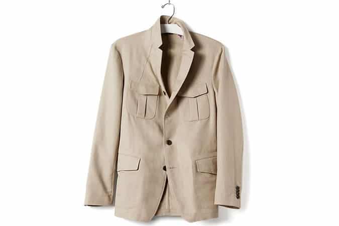 Banana Republic Khaki Cotton/Linen Blazer