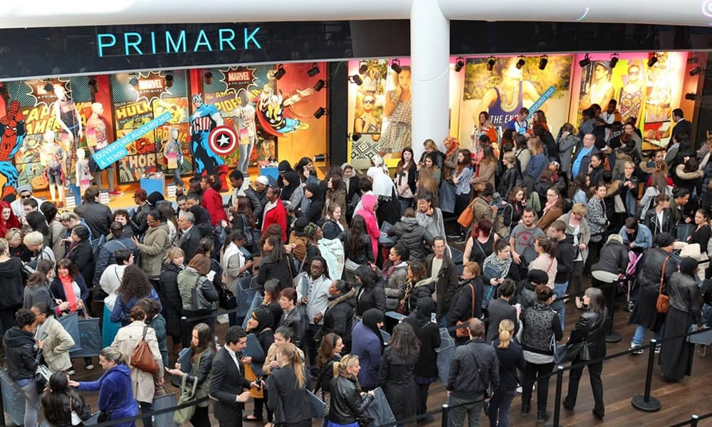Queues outside Primark's first Paris store