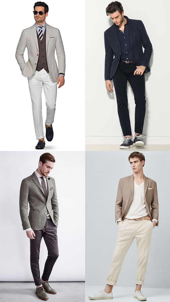 Men's Linen Blazer Outfit Inspiration Lookbook