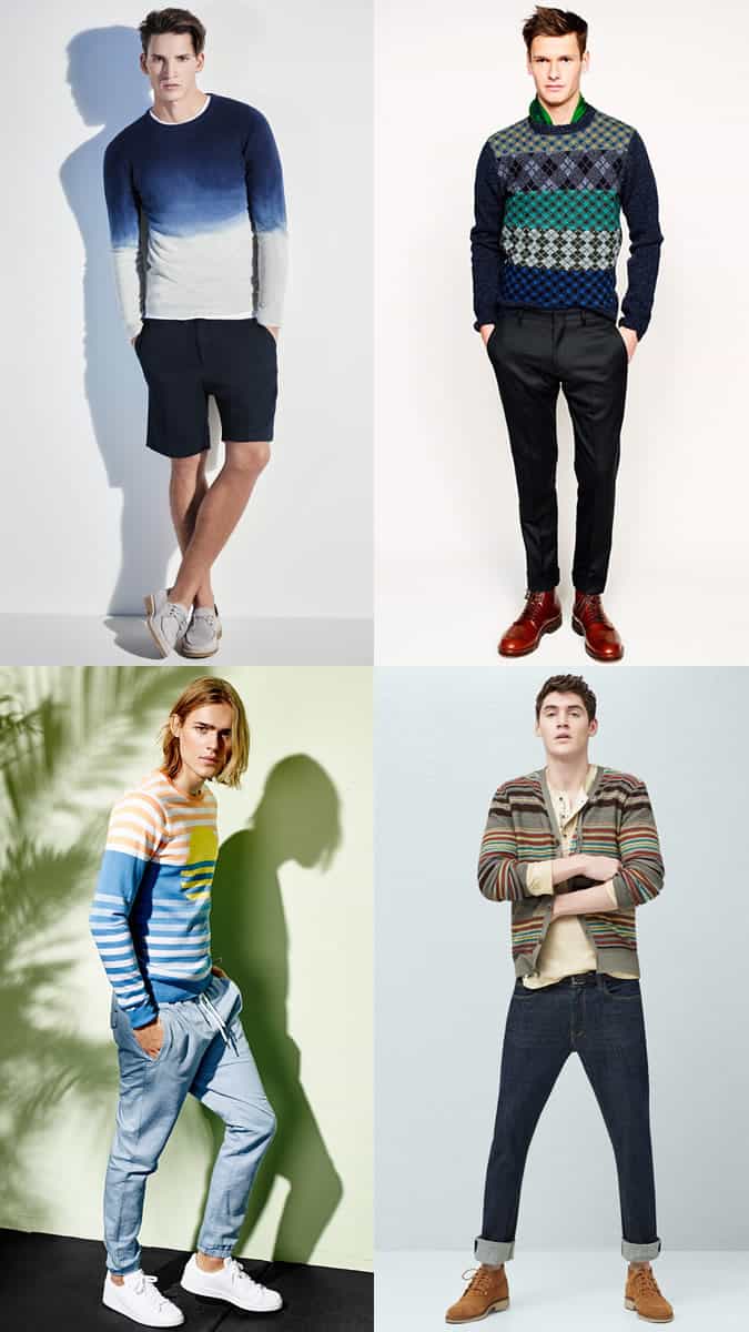 Men's Graphic/Printed/Patterned Knitwear Outfit Inspiration Lookbook