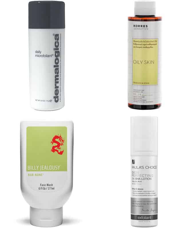 Men's Oily Skin Recommended Exfoliants