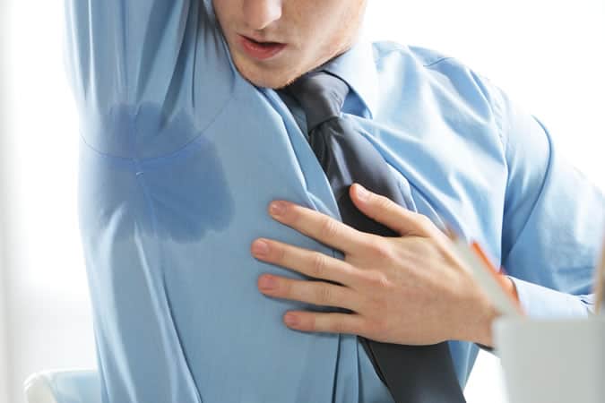 Man With Underarm Sweat Patch