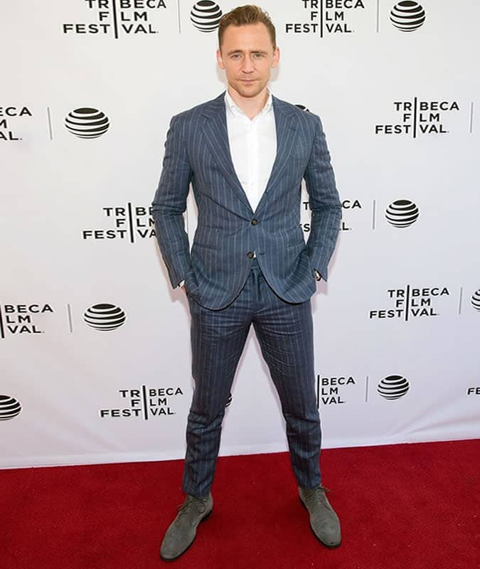 Tom Hiddleston Pinstripe Suit