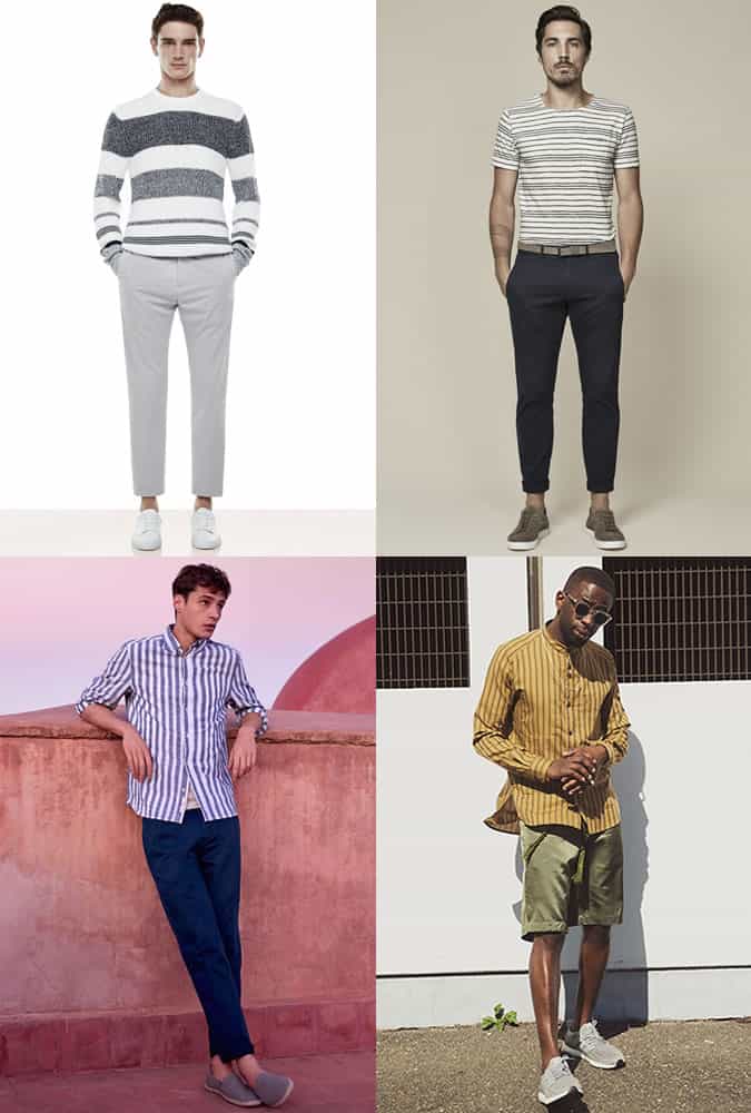Men's Striped Clothing Outfit Inspiration Lookbook