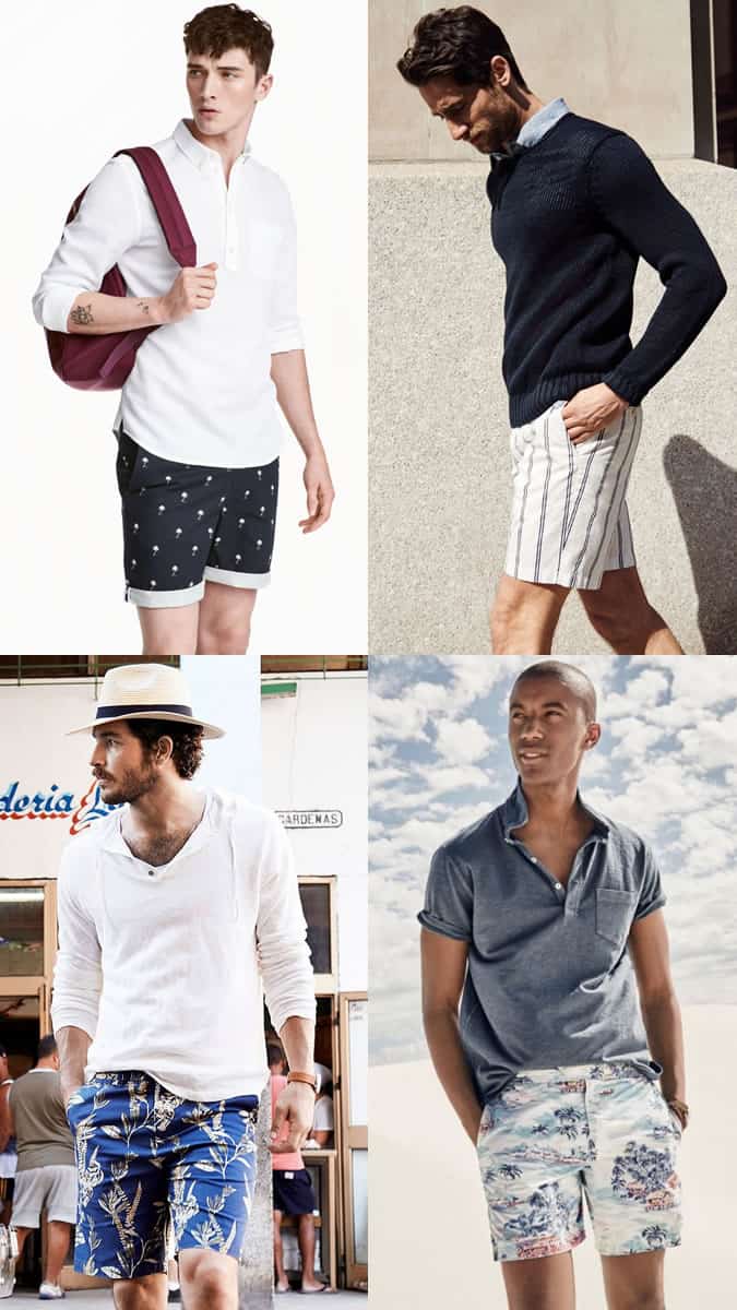 Men's Printed Shorts Summer Fashion Outfit Inspiration Lookbook