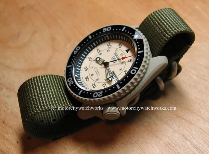 A customised Seiko by MotorCity WatchWorks