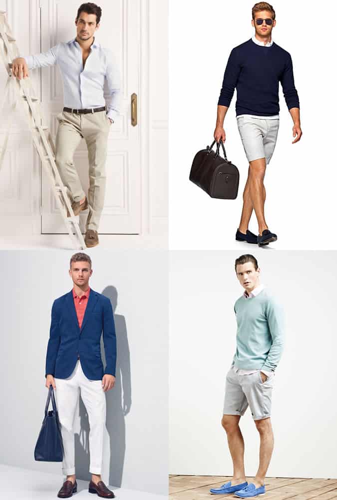 Men's Holiday/Summer Fashion Outfit Inspiration - Suede Loafers