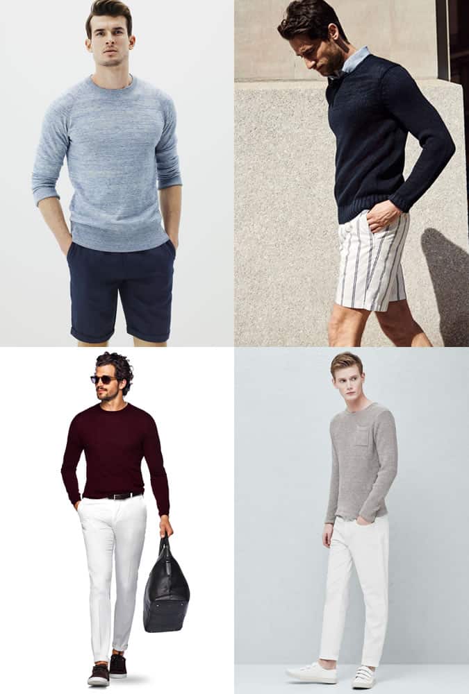 Men's Holiday/Summer Fashion Outfit Inspiration - Fine Gauge Jumper