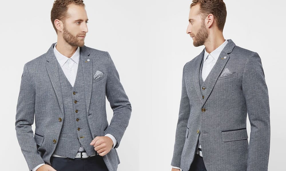 Herringbone jersey jacket