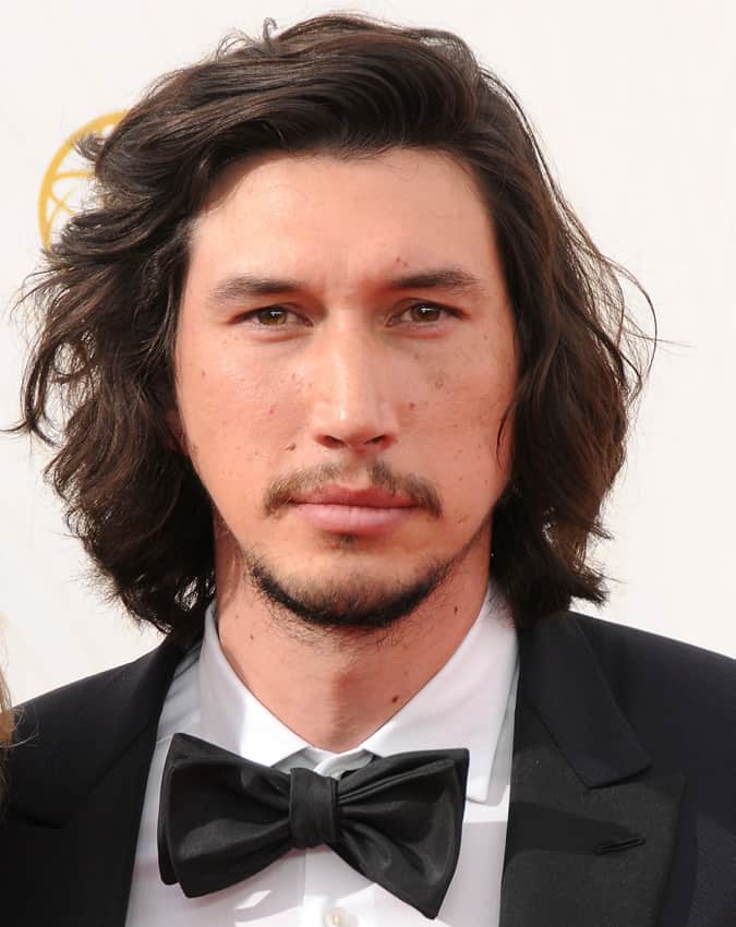 Adam Driver Shoulder Length Hairstyle