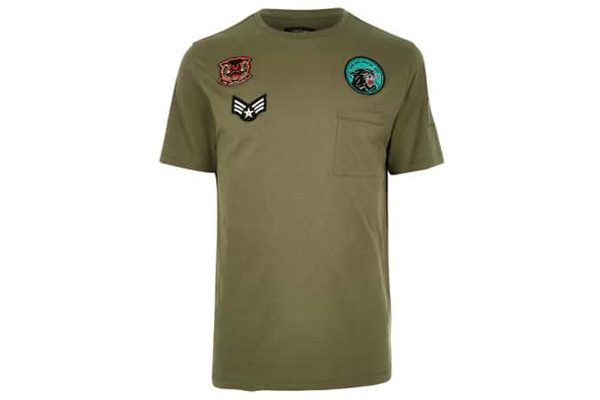 Khaki badge t-shirt