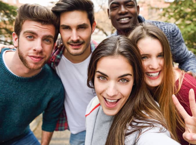 Group shots show you have friends and a life already