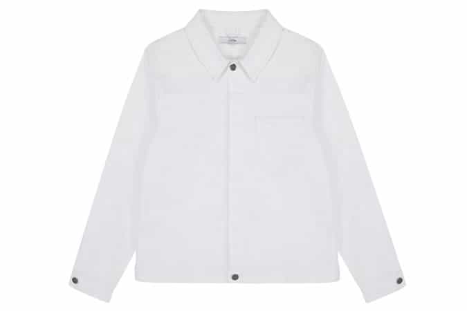 Loom One Pocket White Denim Jacket