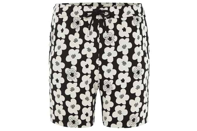 Soulland Drawstring Flower Print Jersey Shorts