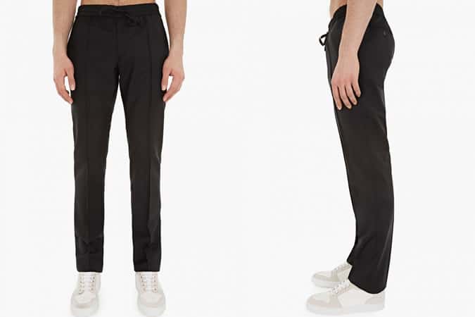 Valentino Black Lightweight Wool-Blend Trousers
