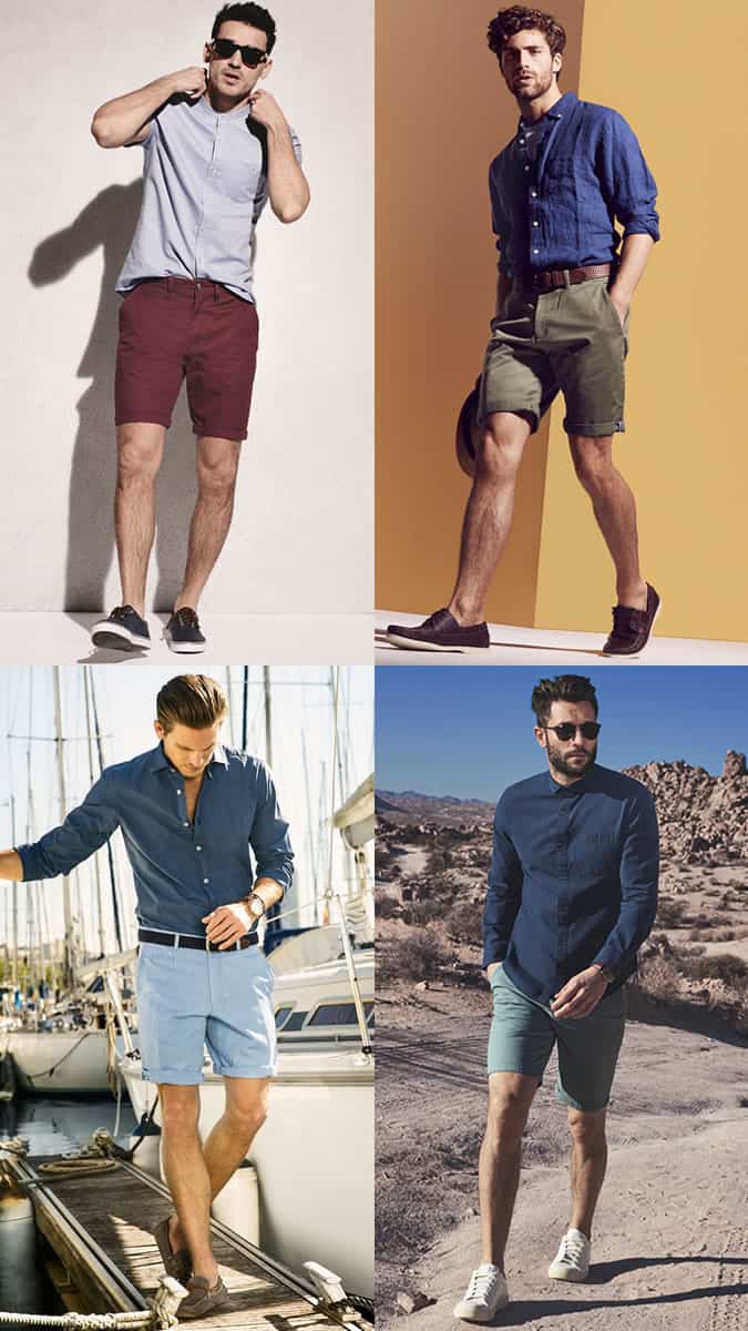 Men's Summer Chino Shorts Fashion/Style Outfit Inspiration Lookbook