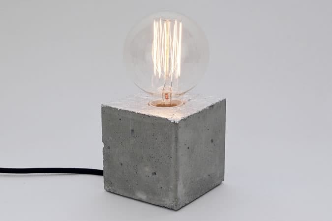 LJ Lamps Concrete Table Lamp