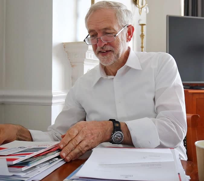 Jeremy Corbyn's quartz Timex on a velcro strap