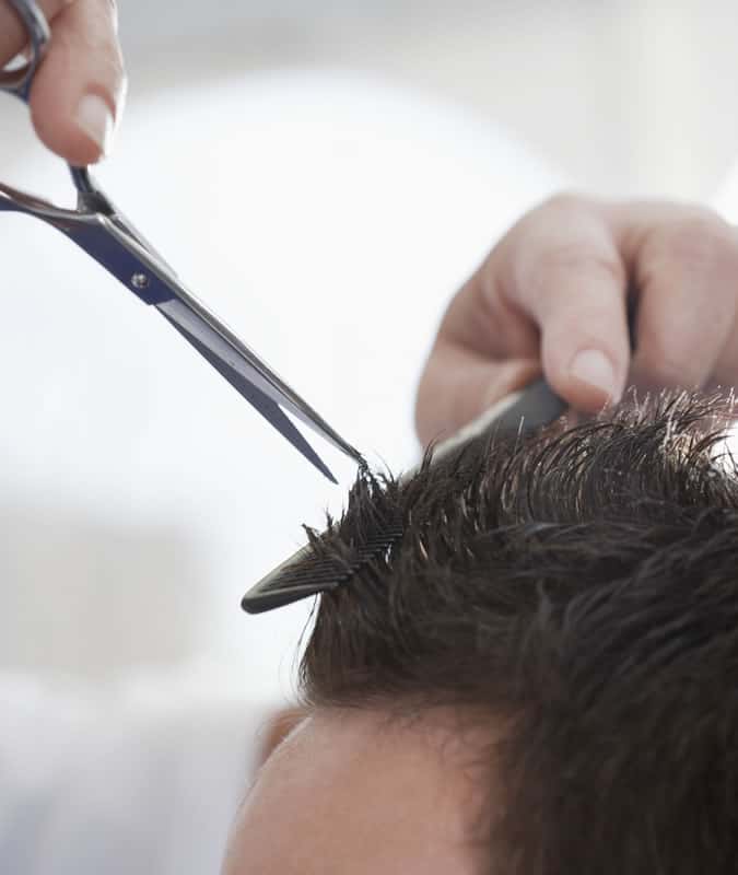 If you're going to cut your own hair, make sure you point cut vertically to take weight out