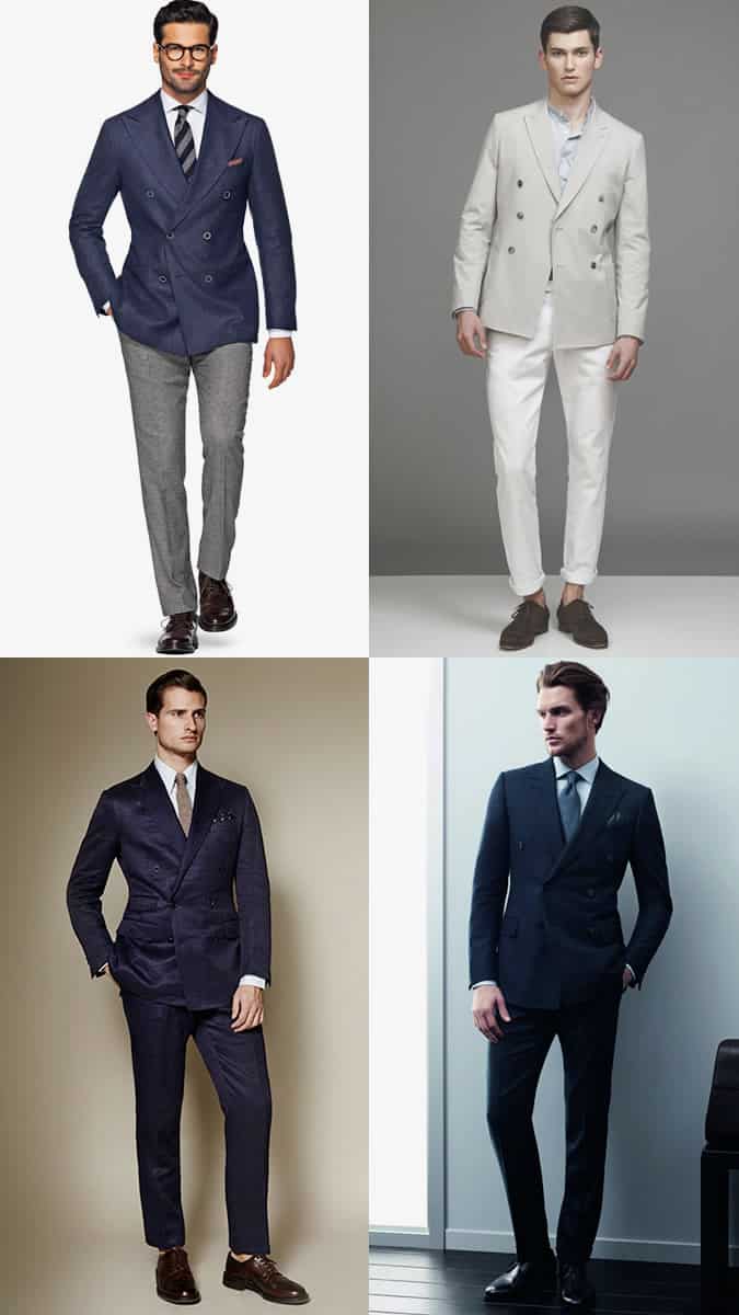 Men's Double-Breasted Blazers and Suit Outfit Inspiration Lookbook
