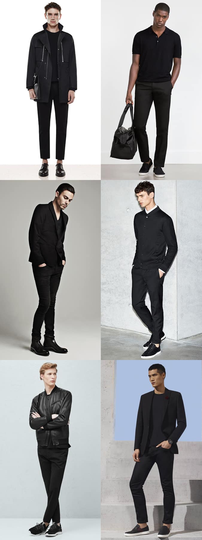 Men's All-Black Outfits Lookbook Inspiration