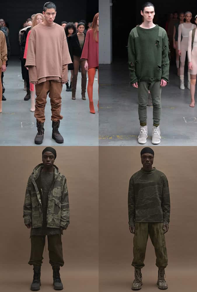 Kanye West Yeezy AW15 and AW16 Earth Tones