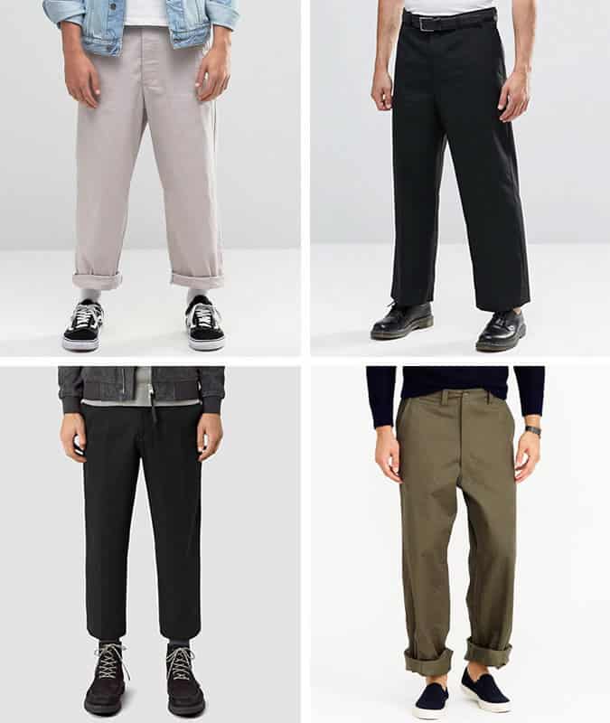Men's Wide-Leg Trousers and Chinos