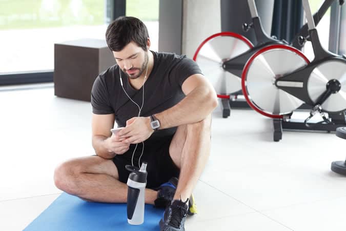 Man Resting At The Gym