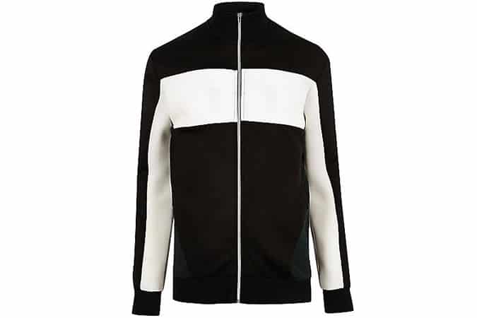 River Island Black Zip Colour Block Jacket