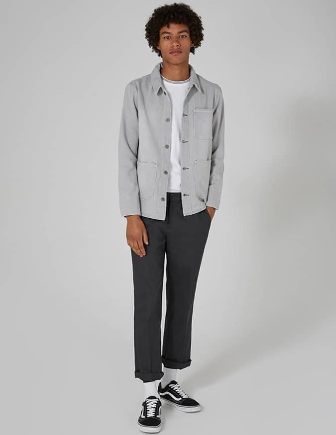 White Tee + Chore Jacket