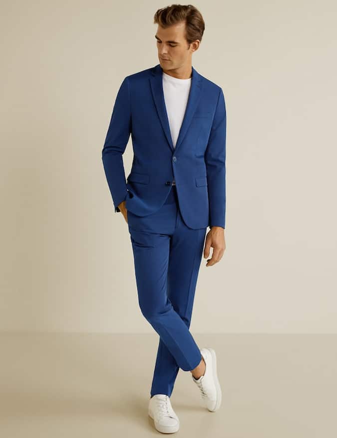 White Tee + Suit