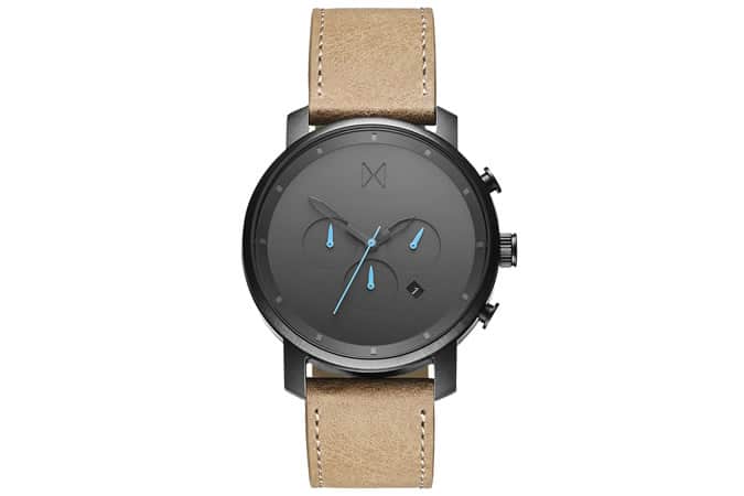 MVMT Chrono Gun Metal/Sandstone Leather Watch