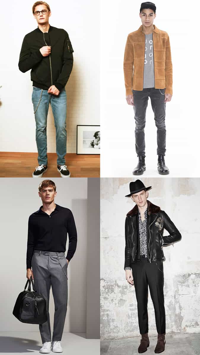 Men's Key Chains and Wallet Chains Outfit Inspiration Lookbook - Autumn/Winter 2016 Accessory Trends