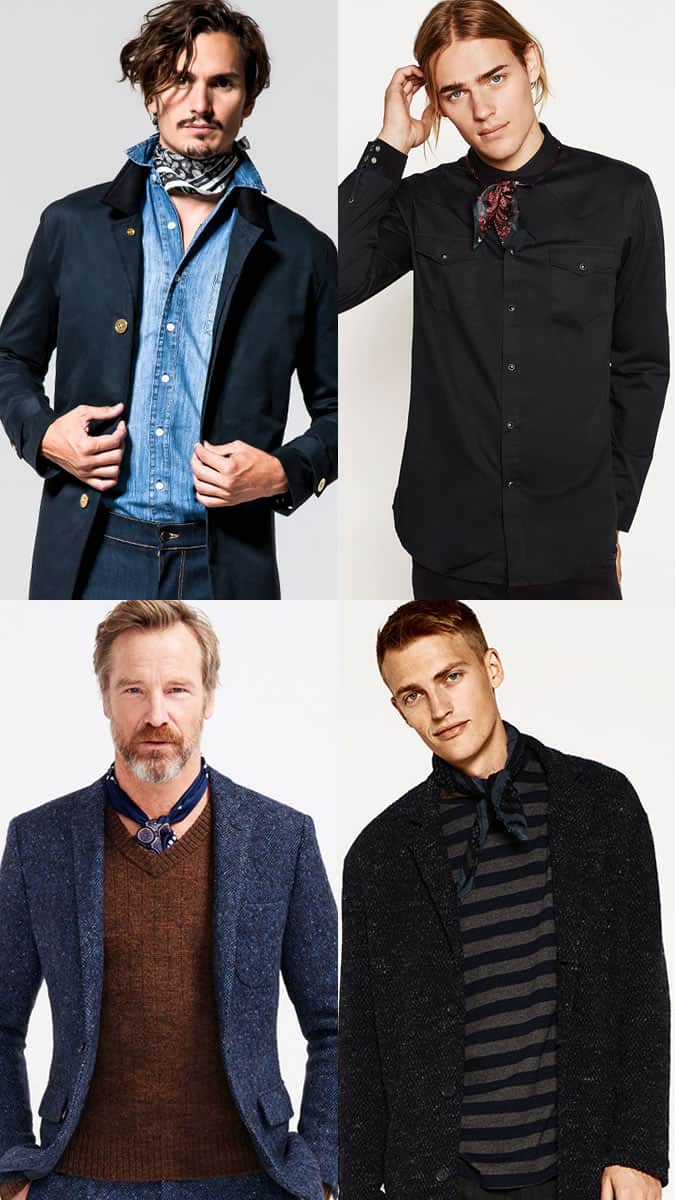 Men's Neckerchief Outfit Inspiration Lookbook - Autumn/Winter 2016 Accessory Trends